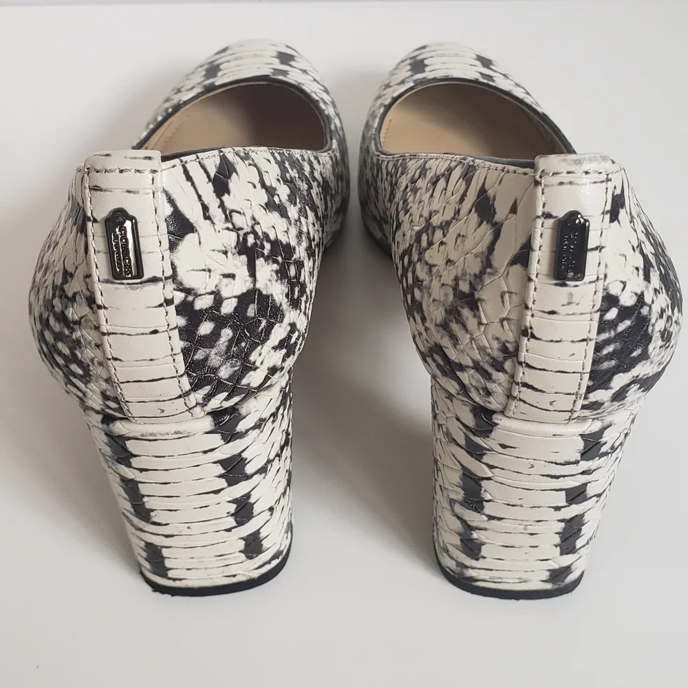 Coach Georgina Snakeskin Heels